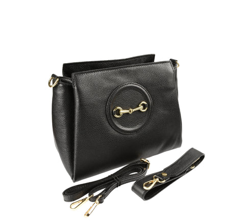 Poseta casual, dama, ADA SHOES, 25035, negru, piele naturala